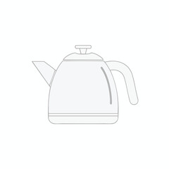 Obraz premium Simple Line Art Kettle Illustration