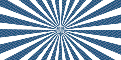 An abstract blue sunburst background features a vintage grunge texture and retro ray pattern design for a vector art wallpaper backdrop