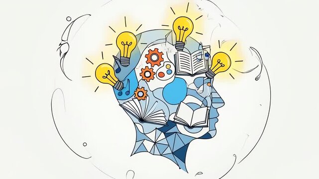 Creative thinking and problem solving mind.
