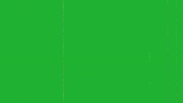 Old film overlay with scratches, dust, dirt and noise. Vintage aged film texture on green screen, perfect for adding retro, nostalgic style to video editing, animation and filmmaking projects