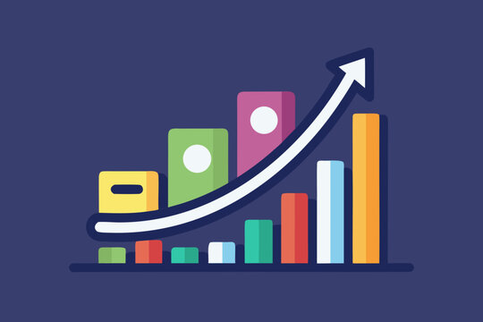 machine learning growth curve data icon