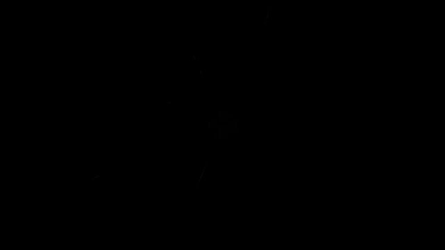 Abstract white line drawing motion graphic element