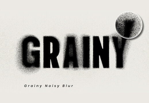 Black Dusty Stencil Grainy Noisy Blur Text Effect