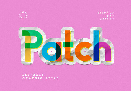 Crumpled Paper Sticker Text Effect