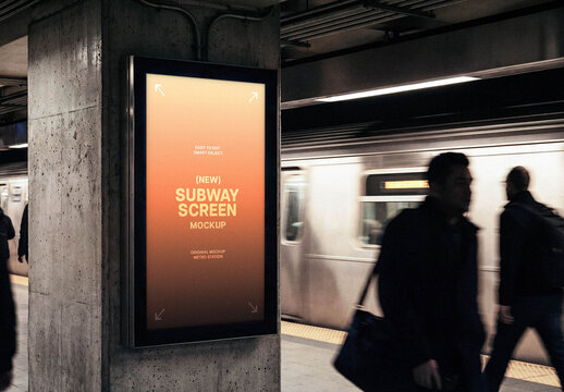Subway Vertical Screen Mockup
