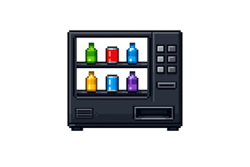 Vending Machine Icon Set. Featuring drinks, snacks, selection, purchase, buttons, payment, variety, and more.
