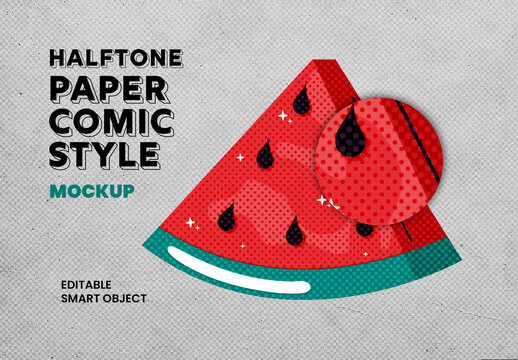 Halftone Paper Mockup