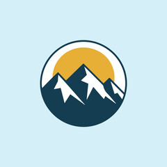 mountain icon vector illustration