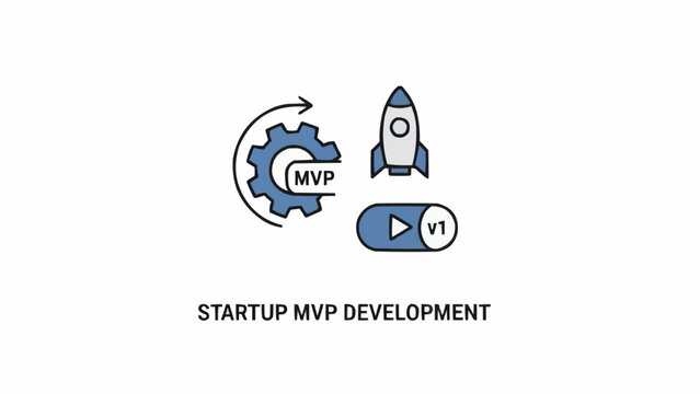 Startup MVP Development Business Concept.