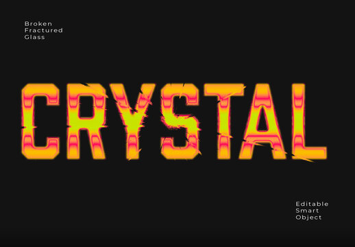 Broken Fractured Glass Text Effect