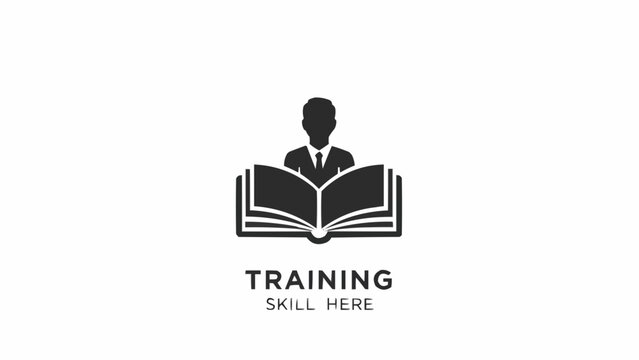 Man Reading Book Training Illustration.