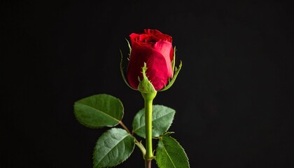 Obraz premium single red rose