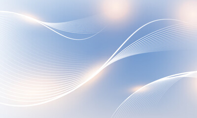 Abstract blue modern background with white lin elements. Digital technology concept. vector illustration