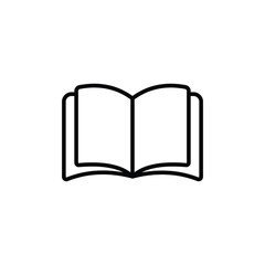 Open Book Icon Vector &ndash; Education, Learning and Knowledge Symbol for School, Library and App Interface