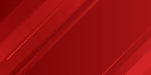 Obraz premium Abstract modern shapes red banner background
