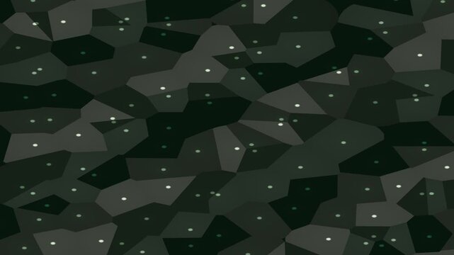 Abstract camouflage pattern with dark green and brown colors, seamless background.