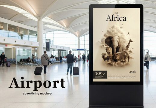 Airport abri poster mockup