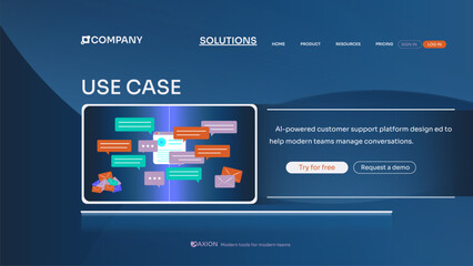 Customer Support Use Case Illustration for SaaS Platforms, showing seamless data flow