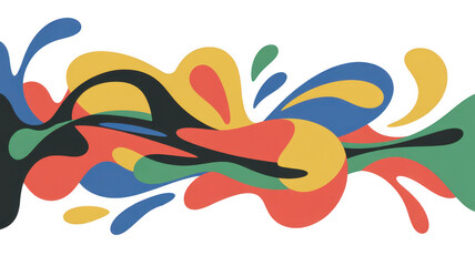 Obraz premium Colorful abstract pattern isolated on a transparent background