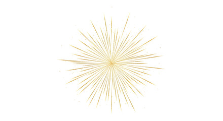Naklejka premium Golden Sparkle Silhouette with Radiating Lines