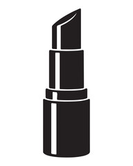 Black lipstick silhouette open tube makeup icon,black lipstick tube, women accessory, beauty product