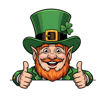 Happy Cartoon Leprechaun Character St Patricks Day transparent background png