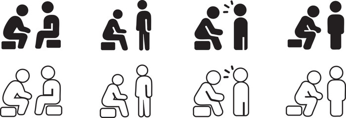 Conflict and Argument Icons Set