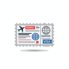 Travel Visa Stamp Illustration