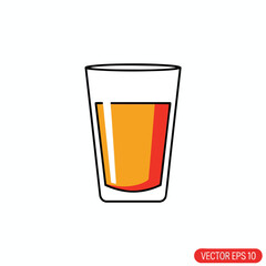 Illustration of a glass with orange liquid