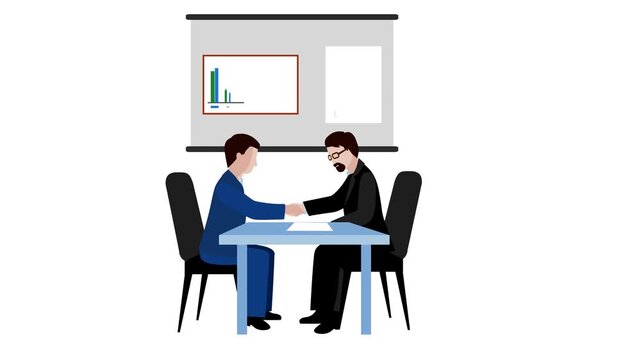 Isometric Human Resources Motion Graphic Transparent Video for HR Management and Information Concept