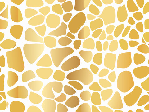 Golden giraffe print an abstract pattern of irregular spots
