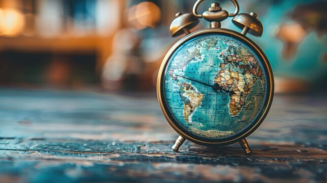 Time Zone Global Work Concept Abstract Copy Space