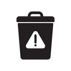 Trash Warning Delete Line Icon Vector for App Website Infographic
