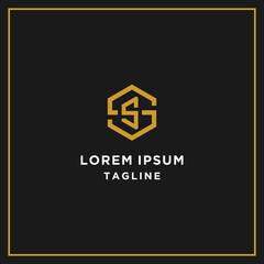 ss or s hexagon logo