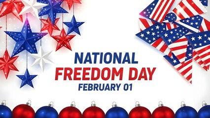 Obraz premium National freedom day celebrations on february 1st usa