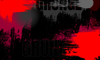red black watercolor ink brush painting banner panel grunge graphic artistic abstract background