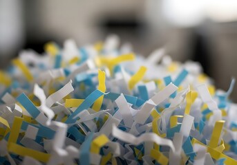 Obraz premium Colorful Paper Confetti - A Vibrant Celebration of Joy and Festivity.