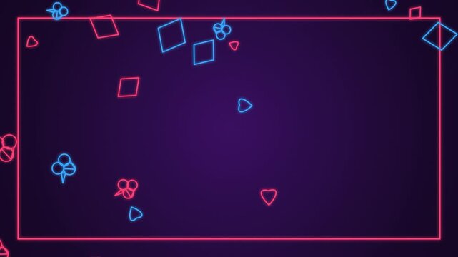 Vibrant neon cards create a dynamic and engaging tabletop game