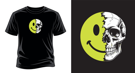 Skull Vector art T-shirt design print templet