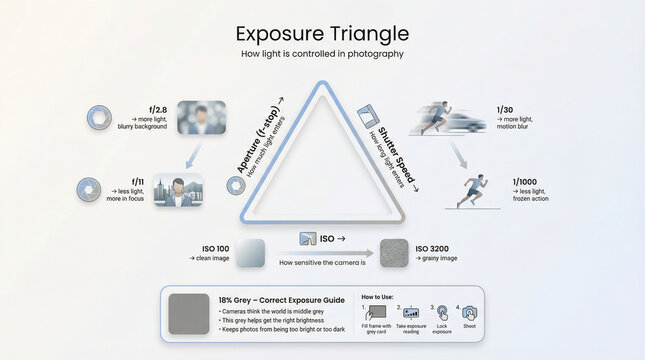 Exposure triangle, How light is controlled in photography