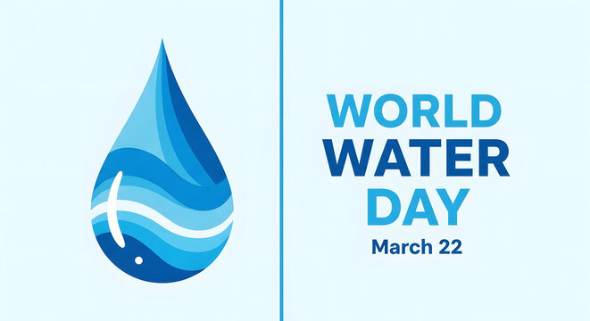 World water day logo and logo description