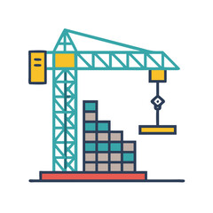 Shipyard Crain lifting containers and goods