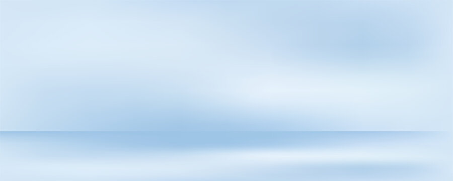 Blue studio room. Limbo light background. Abstract 3d backdrop for product presentation. Minimal wall scene. Showcase, promotion display