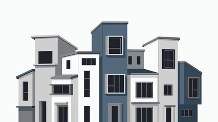 Modern apartment building with sleek architecture and clean design