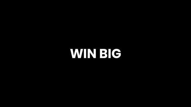 Win Big Glitch Text Animation 4K for Giveaways, Competitions, and Prize Promotions