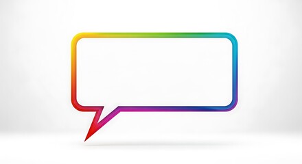 Naklejka premium Colorful Speech Bubble - Communication and Expression in Modern Design.