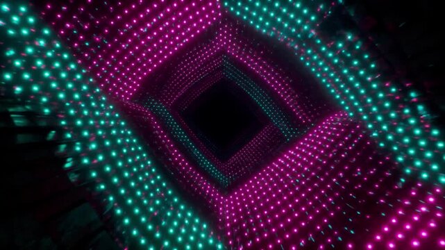 Cyberpunk Neon Quantum Dots Drifting in Depth with Pink and Teal Palette 2026