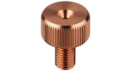 Single knurled thumb screw copper finish