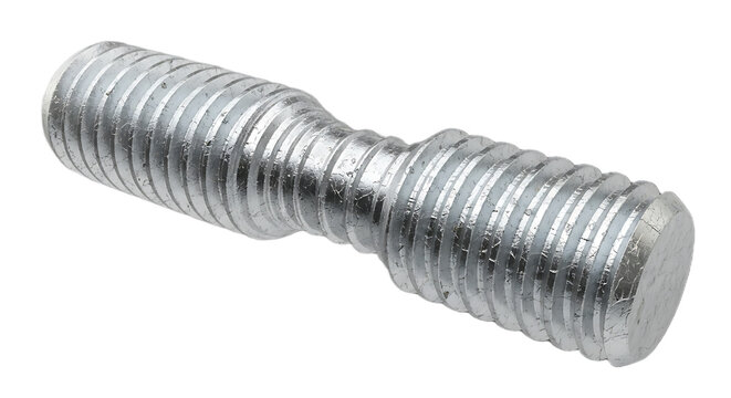 3D threaded rod fragment heavy zinc plating