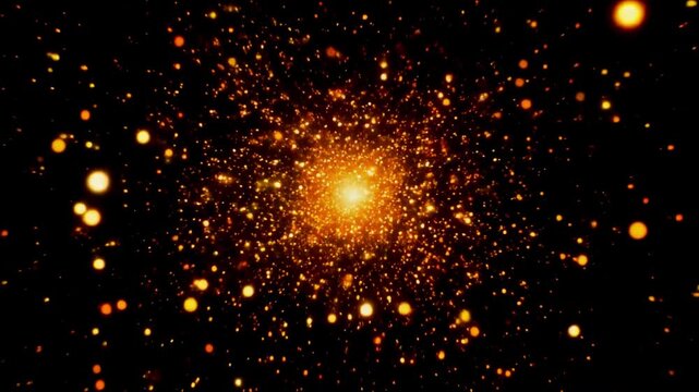 8K Abstract Motion of White Dots Exploding Like Supernova Bursts 2026